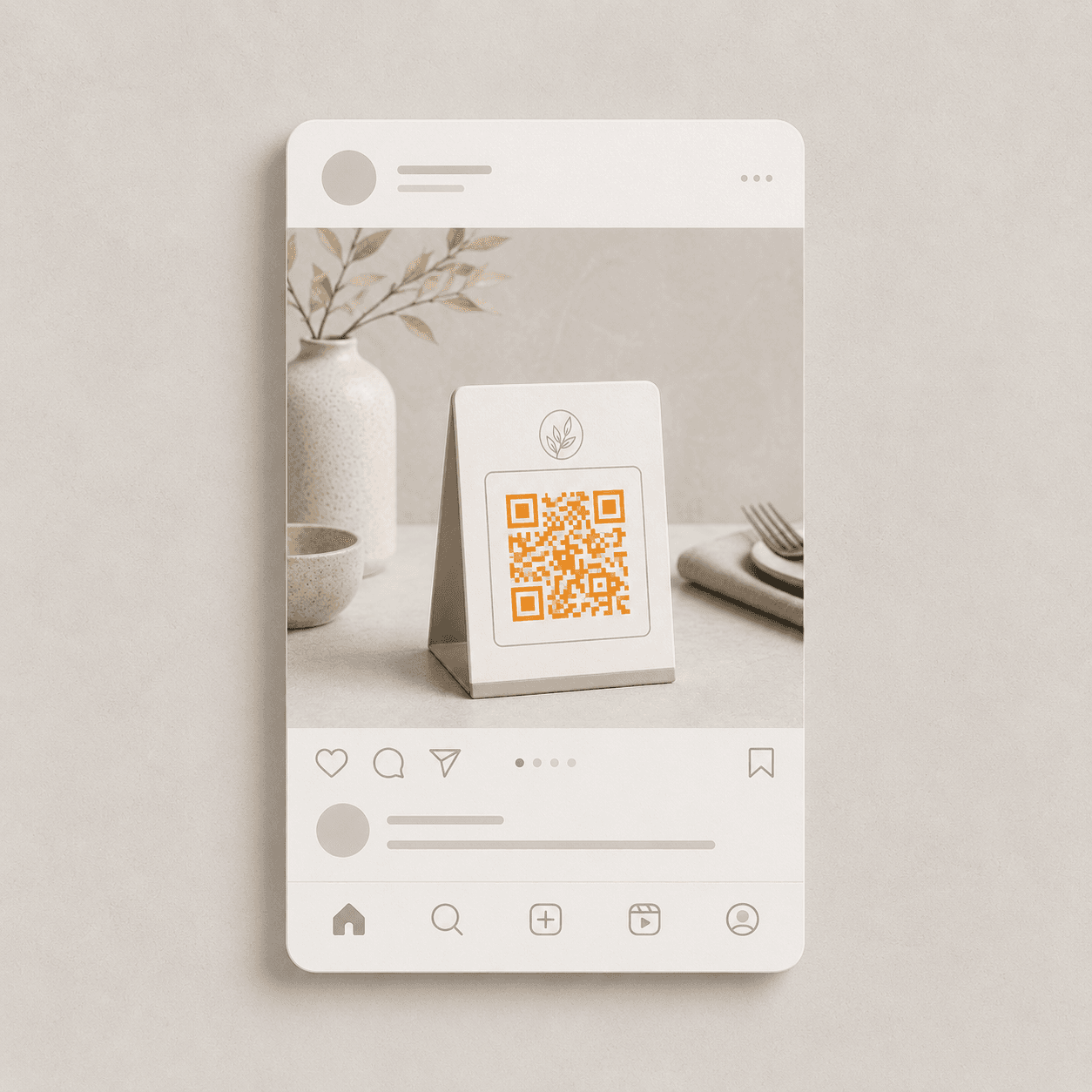 Social post mockup with a Fidevos QR code.